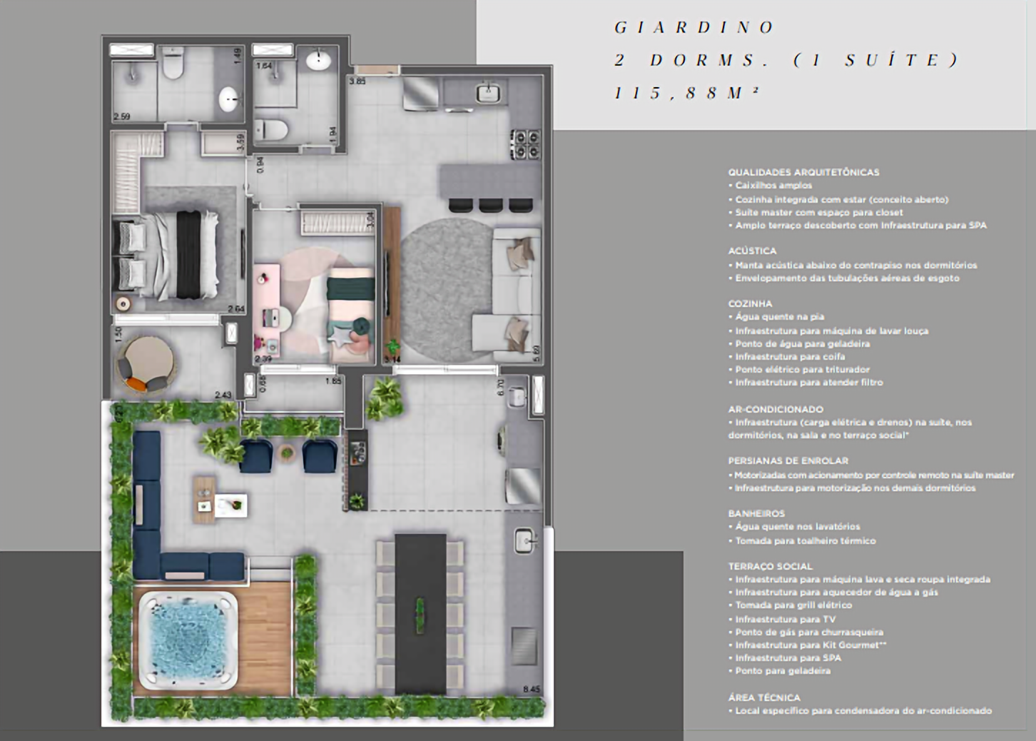 Planta 115m²